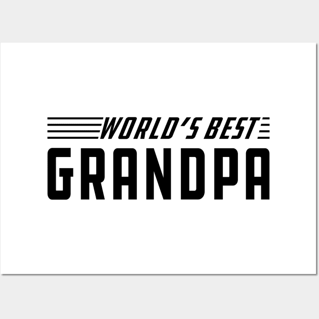 Grandpa - World's best grandpa Wall Art by KC Happy Shop